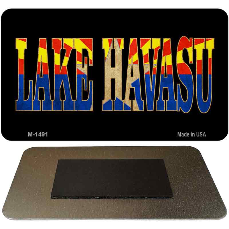 Lake Havasu Inlayed State Flag Novelty Metal Magnet M-1491