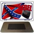 Rebel Cap And Confederate Flag Novelty Metal Magnet M-152