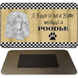 Poodle Pencil Sketch Novelty Metal Magnet M-1710