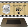 Pug Pencil Sketch Novelty Metal Magnet M-1714