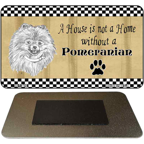 Pomeranian Pencil Sketch Novelty Metal Magnet M-1716