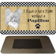 Papillon Pencil Sketch Novelty Metal Magnet M-1722