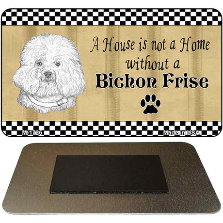 Bichon Frise Pencil Sketch Novelty Metal Magnet M-1726