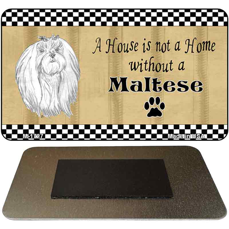 Maltese Pencil Sketch Novelty Metal Magnet M-1727