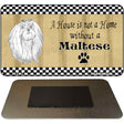 Maltese Pencil Sketch Novelty Metal Magnet M-1727