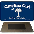 Carolina Girl Blue Flag Novelty Metal Magnet M-179