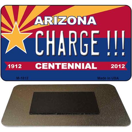 Charge!!! Arizona Centennial State License Plate Tag Magnet M-1812