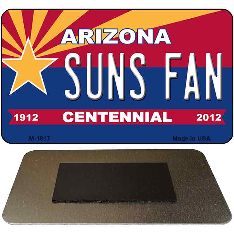 Suns Fan Arizona Centennial State License Plate Tag Magnet M-1817