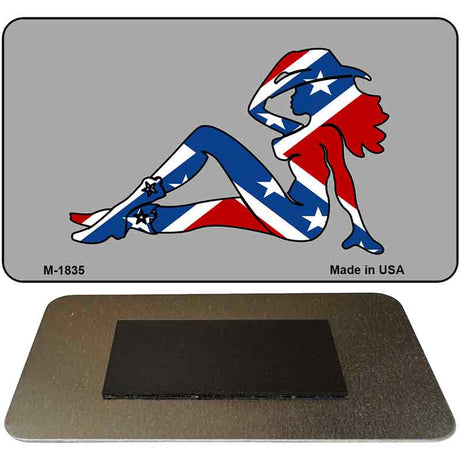 Cowgirl Confederate Novelty Metal Magnet M-1835