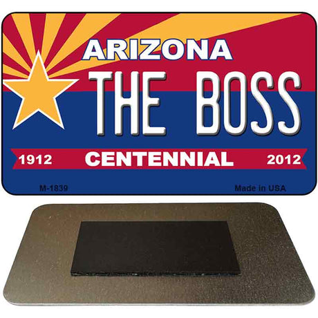 The Boss Arizona Centennial State License Plate Tag Magnet M-1839