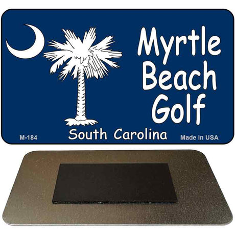 Myrtle Beach Golf Flag Novelty Metal Magnet M-184