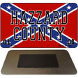 Hazzard County On Confederate Flag Novelty Metal Magnet M-1927