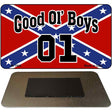 Good Ol Boys On Confederate Flag Novelty Metal Magnet M-1928