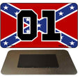 01 On Confederate Flag Novelty Metal Magnet M-1929