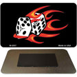 Red Hot Flaming Dice Novelty Metal Magnet M-2007