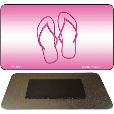 Flip Flops Pink Novelty Metal Magnet M-2017