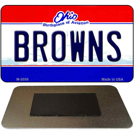 Browns Ohio State License Plate Tag Magnet M-2056