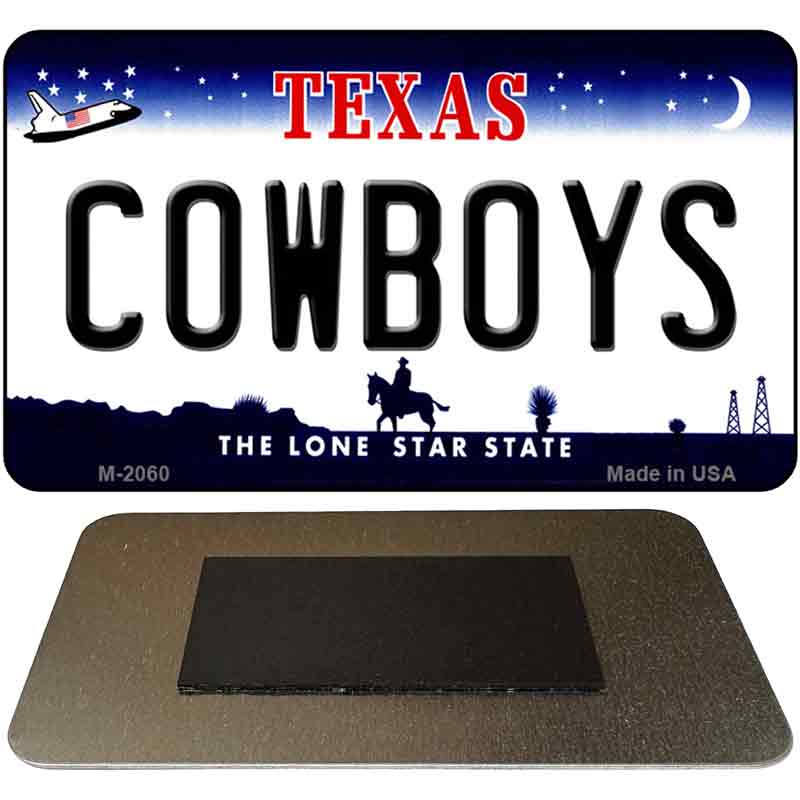 Cowboys Texas State Novelty Metal Magnet M-2060