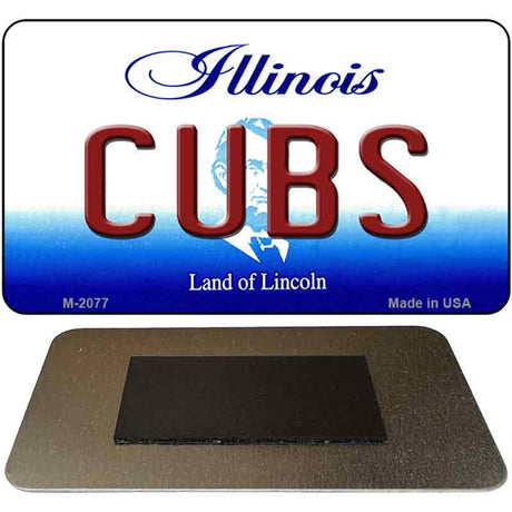 Cubs Illinois State License Plate Tag Magnet M-2077