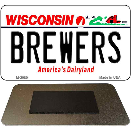 Brewers Wisconsin State License Plate Tag Magnet M-2080