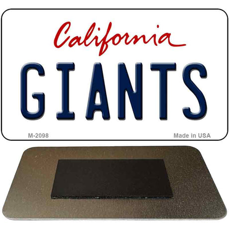 Giants California State License Plate Tag Magnet M-2098