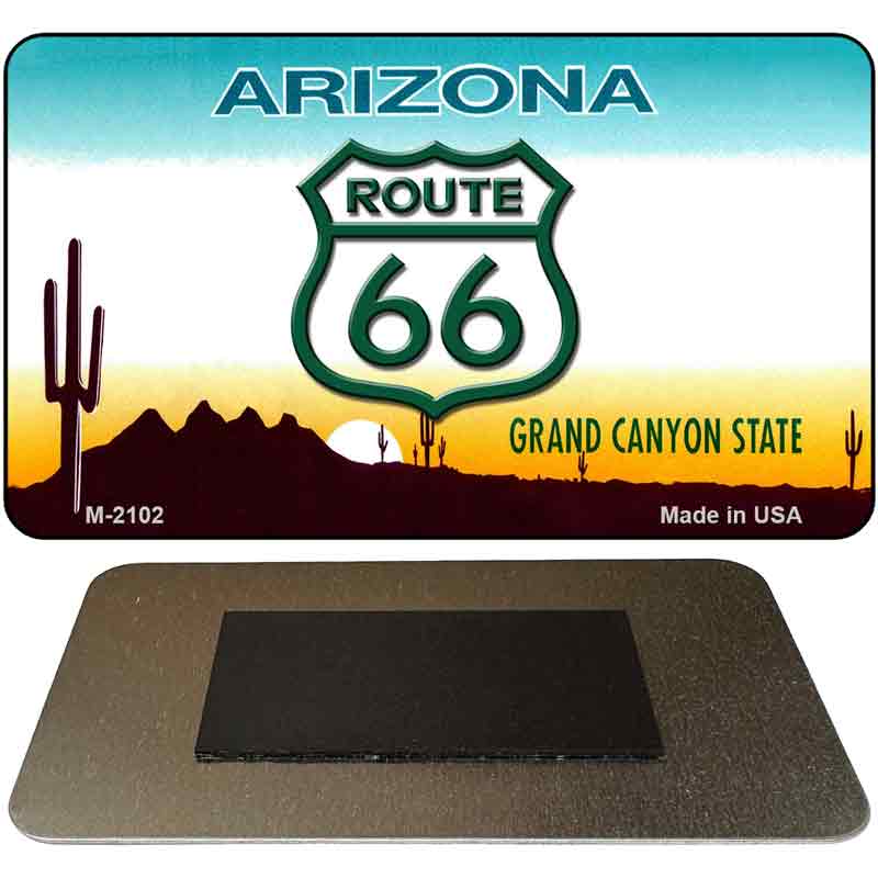 Route 66 On Arizona Novelty Metal Magnet M-2102