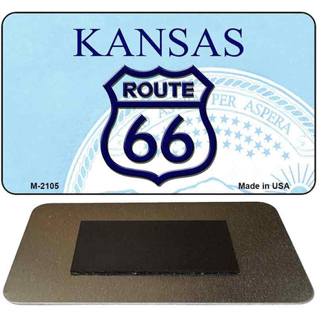 Route 66 On Kansas Novelty Metal Magnet M-2105