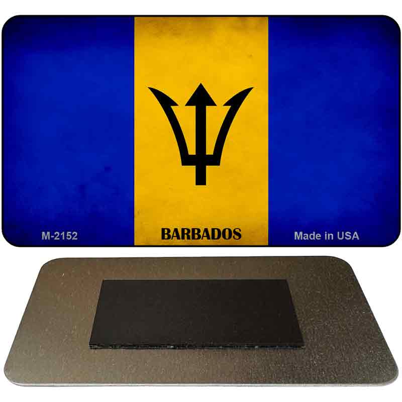 Barbados Flag Novelty Metal Magnet M-2152