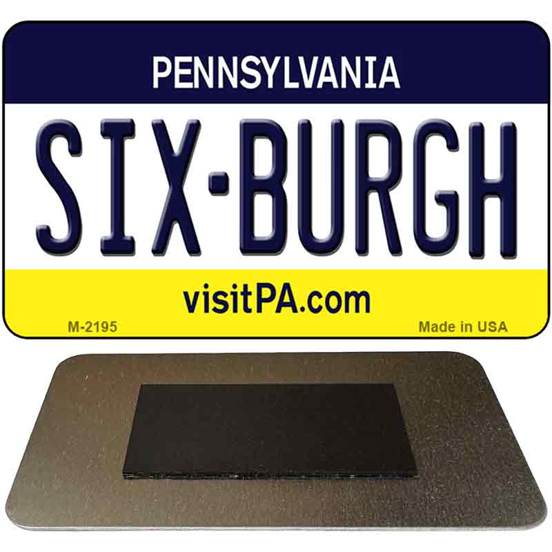 Six-Burgh Pennsylvania State License Plate Tag Magnet M-2195