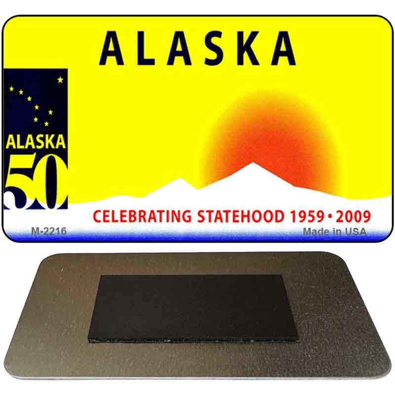 Alaska State Blank Novelty Metal Magnet M-2216