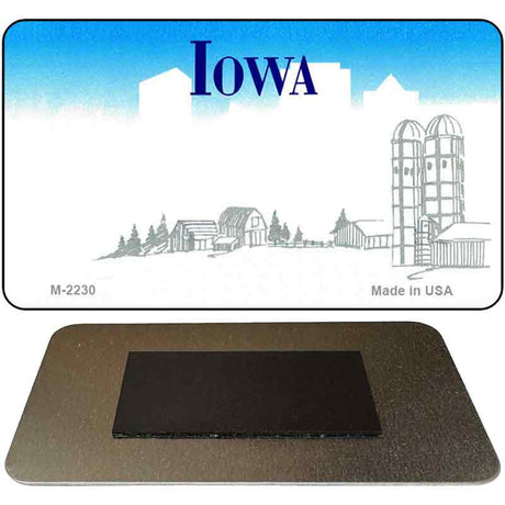 Iowa State Blank Novelty Metal Magnet M-2230