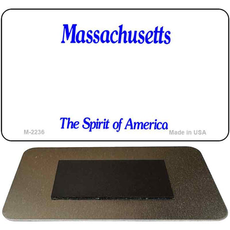 Massachusetts State Blank Novelty Metal Magnet M-2236