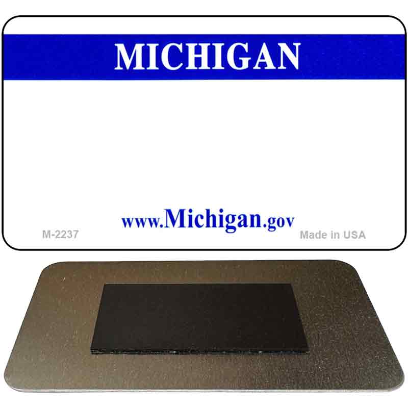 Michigan State Blank Novelty Metal Magnet M-2237