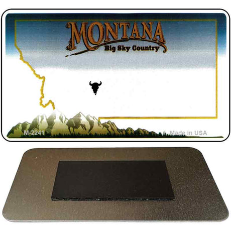 Montana State Blank Novelty Metal Magnet M-2241