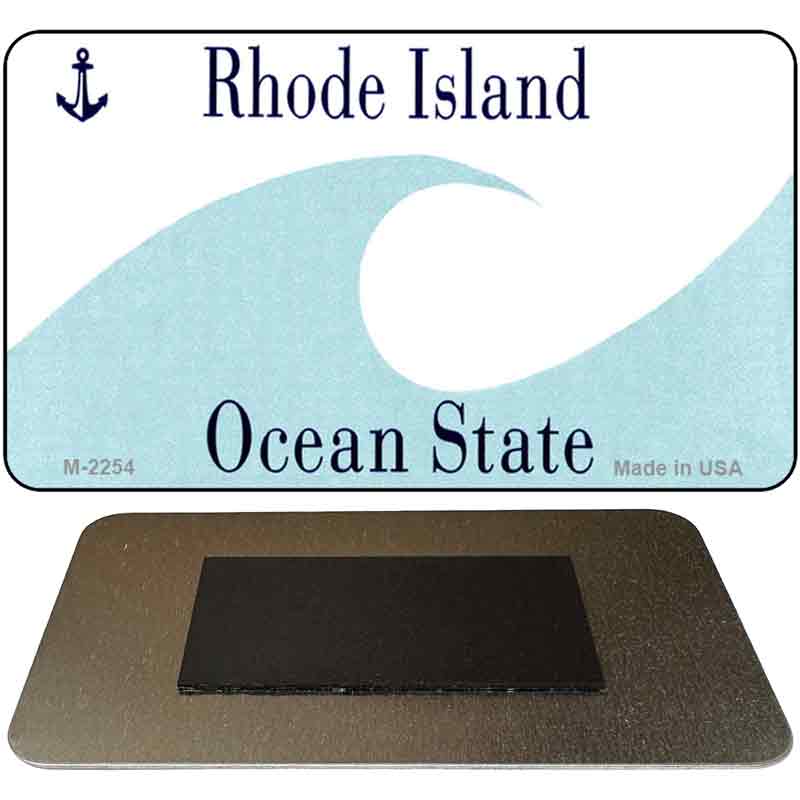 Rhode Island State Blank Novelty Metal Magnet M-2254