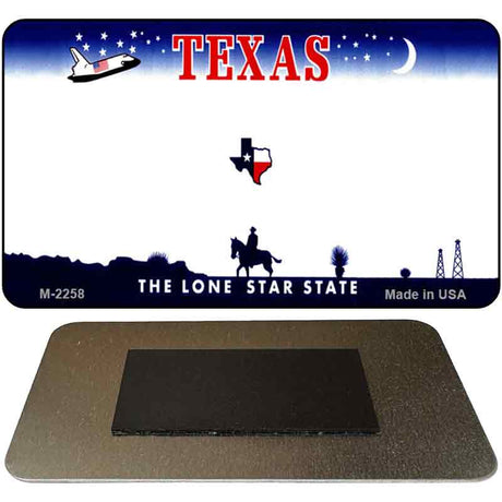 Texas State Blank Novelty Metal Magnet M-2258