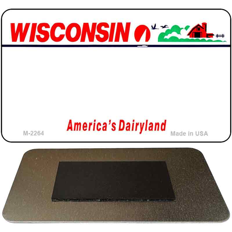 Wisconsin State Blank Novelty Metal Magnet M-2264