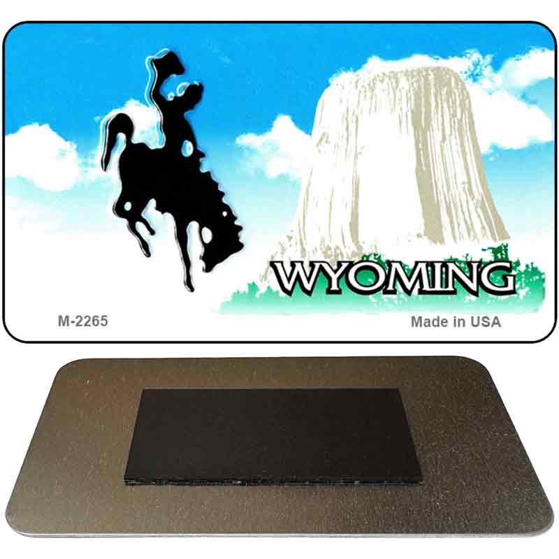 Wyoming State Blank Novelty Metal Magnet M-2265