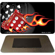 Fire Dice Flame Novelty Metal Magnet M-2275