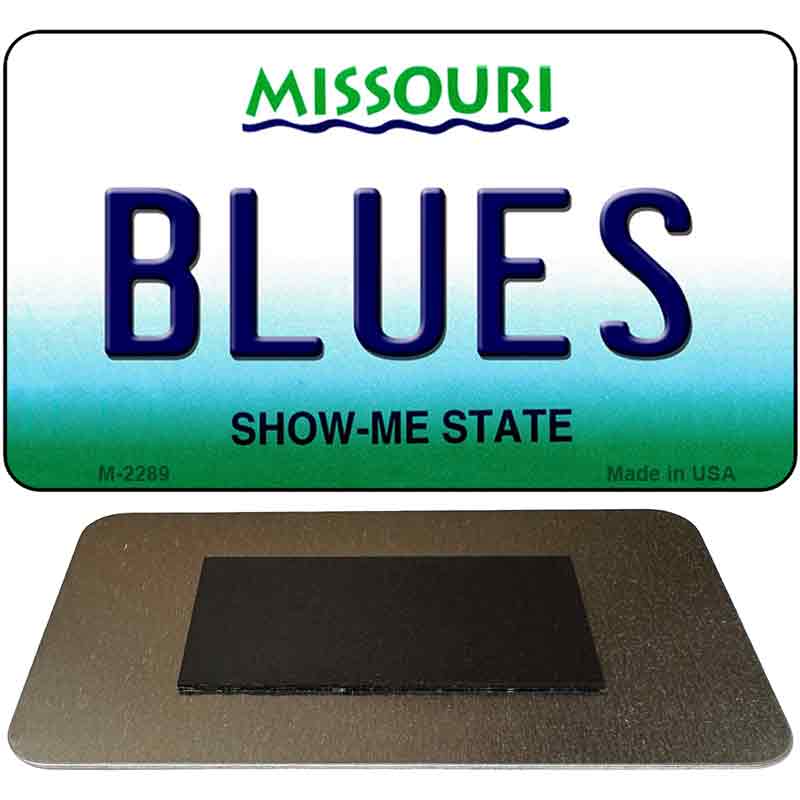 Blues Missouri State License Plate Tag Magnet M-2289