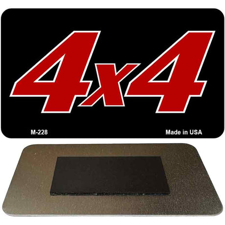 4x4 Black Novelty Metal Magnet M-228