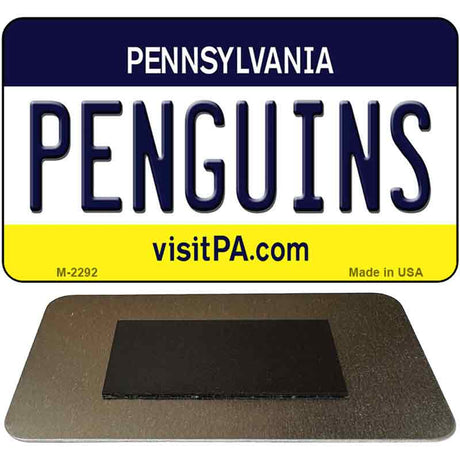 Penguins Pennsylvania State License Plate Tag Magnet M-2292