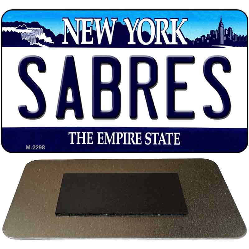 Sabres New York State License Plate Tag Magnet M-2298