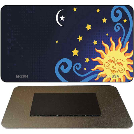 Stars and Moon Offset Novelty Metal Magnet M-2304