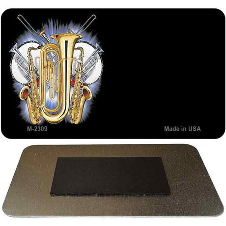 Music Instruments Offset Novelty Metal Magnet M-2309