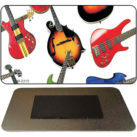 Guitars White Novelty Metal Magnet M-2315