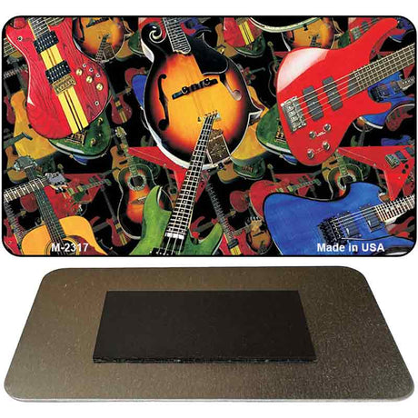 Guitars Black Novelty Metal Magnet M-2317