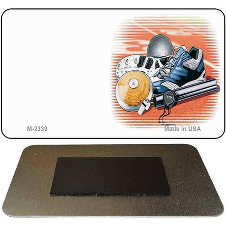 Track and Field Offset Novelty Metal Magnet M-2339