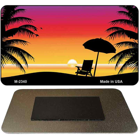 Sunset Beach Novelty Metal Magnet M-2340