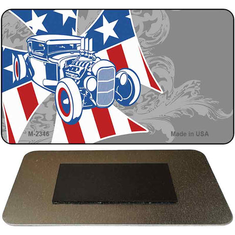 American Roadster Offset Novelty Metal Magnet M-2346